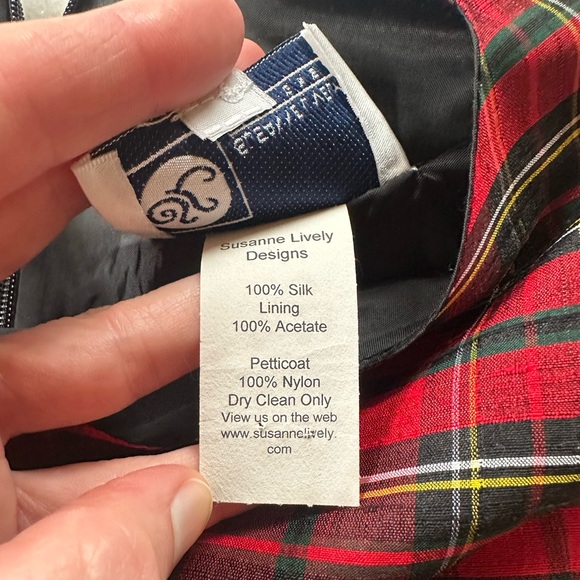 Susanne Lively Girls Red Plaid Holiday Dress | Susanne Lively Dress | Red dress - Picture 8 of 8